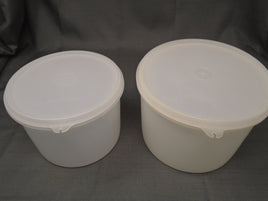 Vintage Tupperware Shear Round Nesting Canisters W/Lids-Set of 2 | Ozzy's Antiques, Collectibles & More