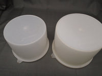 Vintage Tupperware Shear Round Nesting Canisters W/Lids-Set of 2 | Ozzy's Antiques, Collectibles & More