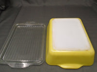 Vintage 60's Yellow Pyrex Casserole Dish W/Ribbed Lid #503B | Ozzy's Antiques, Collectibles & More