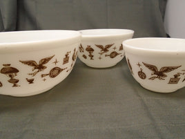 Vintage 60's Pyrex Early American Mixing Bowl Set of 3 -#401,#402,#403 | Ozzy's Antiques, Collectibles & More