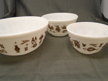 Vintage 60's Pyrex Early American Mixing Bowl Set of 3 -#401,#402,#403 | Ozzy's Antiques, Collectibles & More