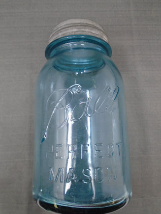 Vintage Blue Ball Perfect Mason #5 With Zinc Lid | Ozzy's Antiques, Collectibles & More