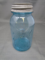 Vintage Blue Ball Perfect Mason #5 With Zinc Lid | Ozzy's Antiques, Collectibles & More