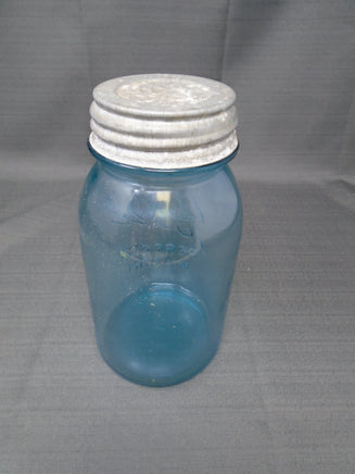 Vintage Blue Ball Perfect Mason Jar With Zinc Lid #1 | Ozzy's Antiques, Collectibles & More