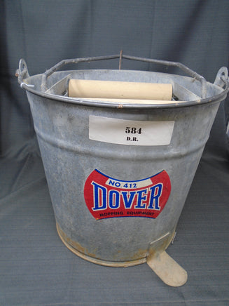 Vintage Dover #412 Mop Bucket W/Wooden Rollers & Foot Peddle | Ozzy's Antiques, Collectibles & More