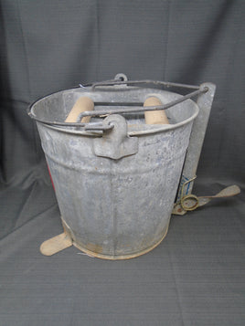 Vintage Dover #412 Mop Bucket W/Wooden Rollers & Foot Peddle | Ozzy's Antiques, Collectibles & More
