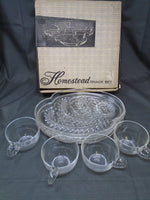 Vintage 1950's Federal Glass Homestead Snack Set