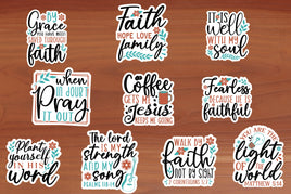 Faith Sticker Sheet-10 Stickers | Ozzy's Antiques, Collectibles & More
