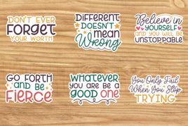 Inspirational Sticker Sheet-12 Stickers | Ozzy's Antiques, Collectibles & More