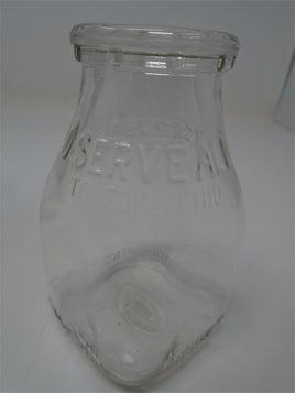 Vintage U-Serve All Dairy 1/2 Pint Milk Bottle Toledo,OH | Ozzy's Antiques, Collectibles & More