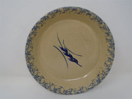 Vintage Robinson Ransbottom Blue Spongeware Wheat Pie Dish | Ozzy's Antiques, Collectibles & More