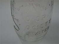 1920's 1 Pint Glass Milk Bottle -LCS(London Coop Society Limited) | Ozzy's Antiques, Collectibles & More