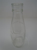 Vintage 1 Pint Dairy Glass Bottle W/Crown Embossed | Ozzy's Antiques, Collectibles & More