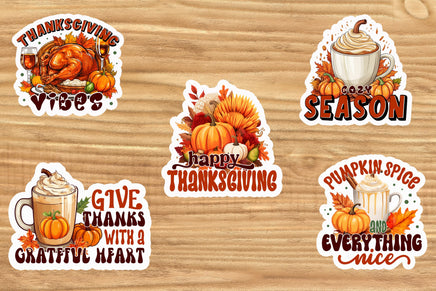 Thanksgiving Retro Sticker Sheet-10 Stickers | Ozzy's Antiques, Collectibles & More