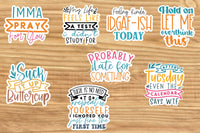 Sarcastic Sticker Sheet-15 Stickers | Ozzy's Antiques, Collectibles & More