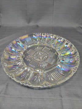 Vintage Federal Glass Georgetown Iridescent Deviled Egg Plate | Ozzy's Antiques, Collectibles & More