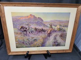 Vintage 1912 The Jerk Line By C.M. Russell Western Picture | Ozzy's Antiques, Collectibles & More