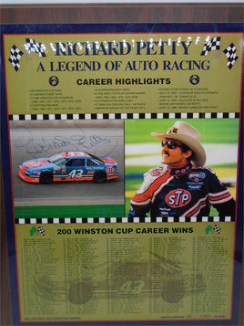 Autographed Richard Petty A Legend Of Auto Racing Career Highlights 200 Wins | Ozzy's Antiques, Collectibles & More
