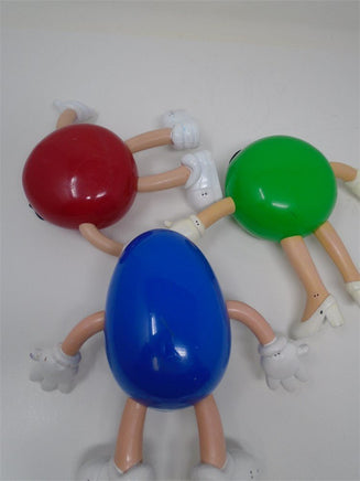 M&M's Plastic Figures 3 Lot - Red, Green & Blue 6" Bendable Posable Arms | Ozzy's Antiques, Collectibles & More
