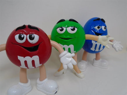 M&M's Plastic Figures 3 Lot - Red, Green & Blue 6" Bendable Posable Arms | Ozzy's Antiques, Collectibles & More