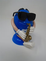 Blue M & M Saxaphone Player 4" | Ozzy's Antiques, Collectibles & More