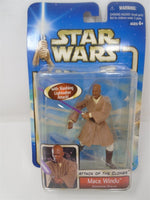 Star Wars Attack Of The Clones  Mace Windu w/ Slashing Lightsaber Attack  Geonosean Rescue | Ozzy's Antiques, Collectibles & More