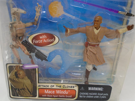 Star Wars Force Power Attack Mace Windu W/ Blast Apart Battle Droid | Ozzy's Antiques, Collectibles & More