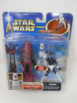 Star Wars Attack Of The Clones -Clone Trooper With Speeder Bike | Ozzy's Antiques, Collectibles & More