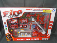 Fire City Rescue Team Playset- Brave Hot Clever | Ozzy's Antiques, Collectibles & More