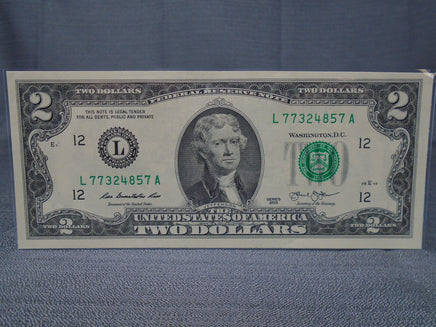 2013 $2 Federal Reserve Note Uncirculated | Ozzy's Antiques, Collectibles & More