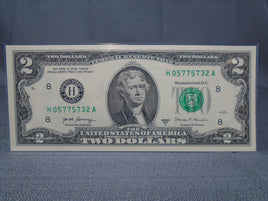 2017-A $2 Federal Reserve Note Uncirculated | Ozzy's Antiques, Collectibles & More