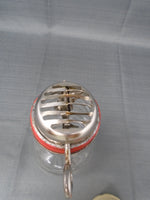 Vintage Glass Nut Grinder- With plastic measuring lid - No chips, No cracks