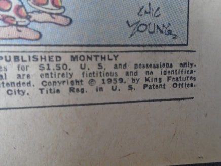 Vintage Chic Youngs's Dagwood Comic Book March 1959 | Ozzy's Antiques, Collectibles & More