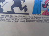 Vintage Walt Disney Mickey Mouse Comic Feb-March 1956 No.46  Aged pages | Ozzy's Antiques, Collectibles & More