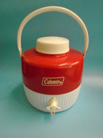 Vintage 1976 Red & White 1 Gallon Coleman Cooler Jug | Ozzy's Antiques, Collectibles & More