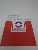 NOS GM Carb Mounting Gasket Quadra Jet 65-69 #3884574 | Ozzy's Antiques, Collectibles & More