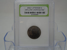 2002-P Jefferson Nickel Brilliant Uncirculated | Ozzy's Antiques, Collectibles & More