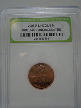 2008-P Lincoln 1c Brilliant Uncirculated | Ozzy's Antiques, Collectibles & More