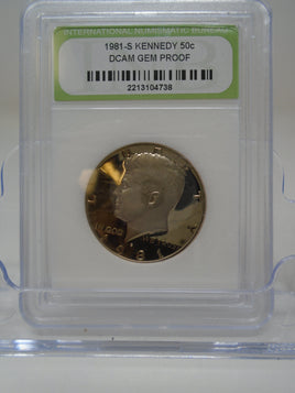1981-S Kennedy 50c DCAM Gem Proof | Ozzy's Antiques, Collectibles & More