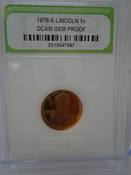 1978-S Lincoln 1c DCAM Gem Proof | Ozzy's Antiques, Collectibles & More