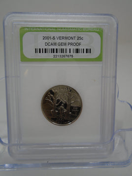 2001-S Vermont 25c DCAM Gem Proof