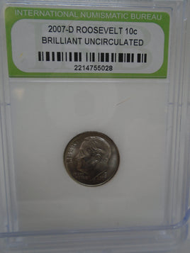 2007-D Roosevelt 10c Brilliant Uncirculated | Ozzy's Antiques, Collectibles & More