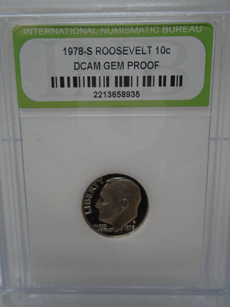 1978-S Roosevelt 10c DCAM Gem Proof | Ozzy's Antiques, Collectibles & More