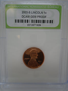 2003-S Lincoln 1c DCAM Gem Proof | Ozzy's Antiques, Collectibles & More