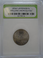 2019-P Jefferson 5c Brilliant Uncirculated | Ozzy's Antiques, Collectibles & More