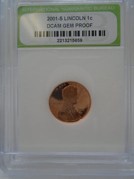 2001-S Lincoln 1c DCAM Gem Proof | Ozzy's Antiques, Collectibles & More