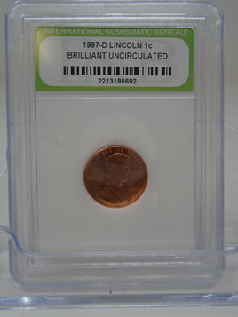 1997-D Lincoln 1c Brilliant Uncirculated | Ozzy's Antiques, Collectibles & More