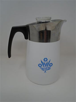 Vintage Corningware Stove Top Percolator 6 Cup-Corn Flower Blue | Ozzy's Antiques, Collectibles & More