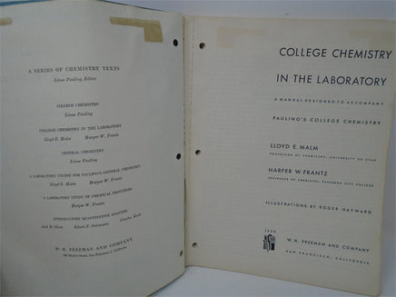 Vintage 1950 College Chemistry In The Laboratory | Ozzy's Antiques, Collectibles & More