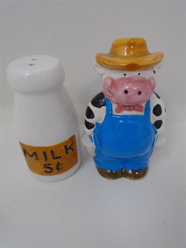 Vintage Cow & Milk Jug Salt and Pepper Shakers | Ozzy's Antiques, Collectibles & More